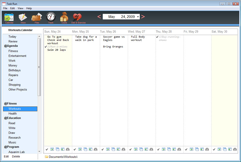 TaskRun Time Planner and Life Organizer screen shot